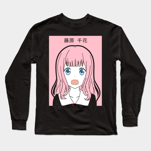 Chika Fujiwara (Black) Long Sleeve T-Shirt by nefuku